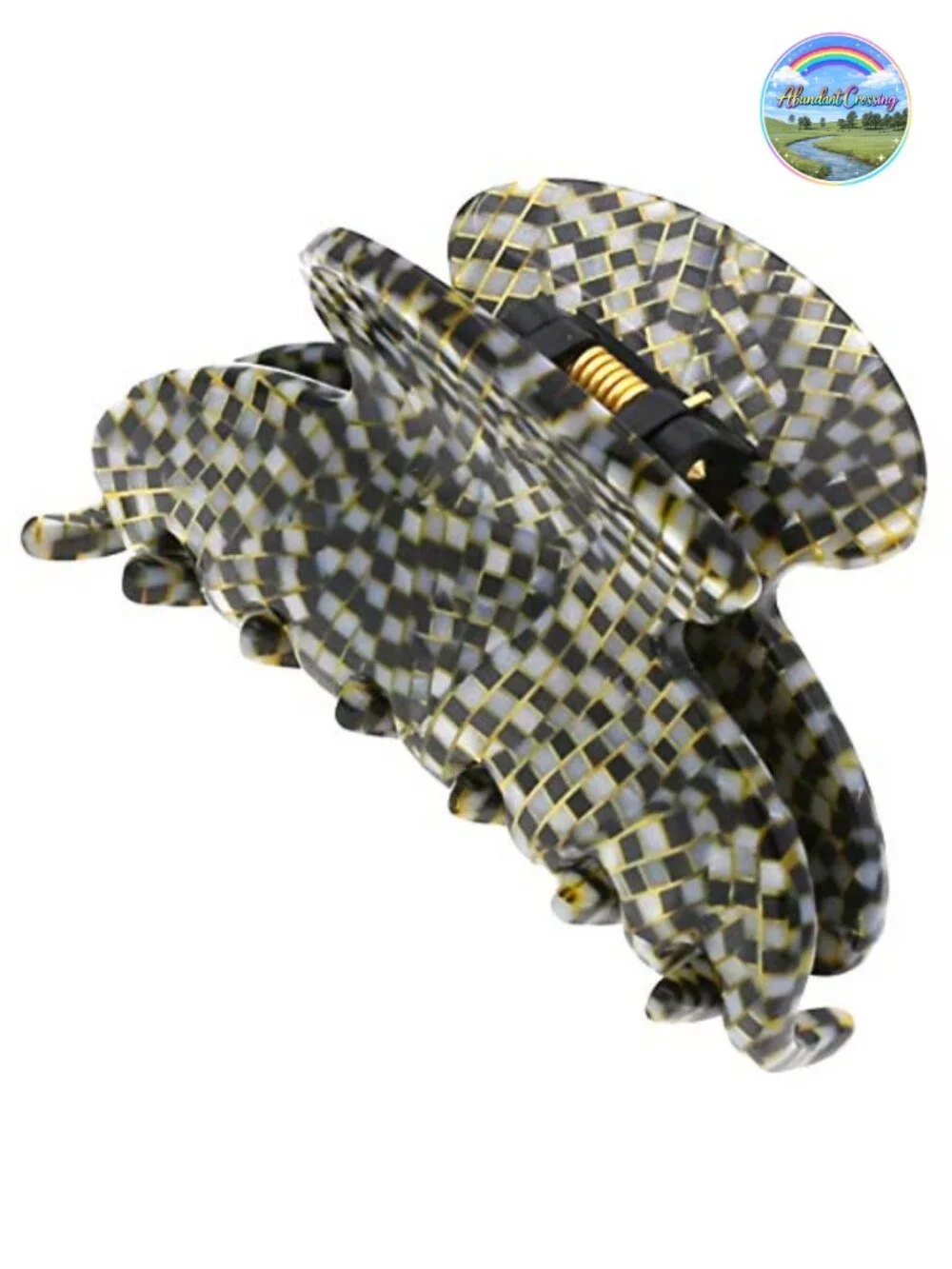 French Opera Small Butterfly Hair Claw Clip Cellulose Acetate Strong Hold No